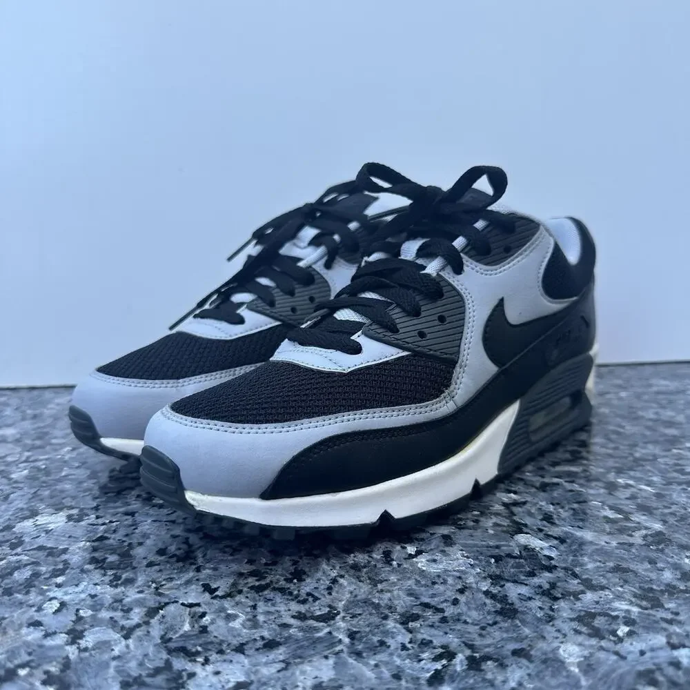 Nike Air Max 90 Essential Wolf Grey Black Shoes Men’s Size 8 (537384-053)